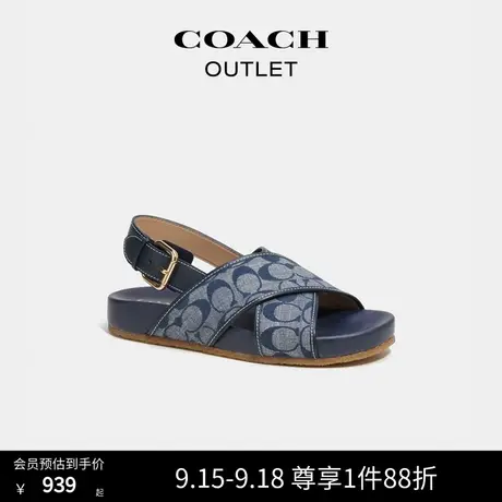 COACH/蔻驰奥莱女士经典标志Chambray ADORA凉鞋商品大图