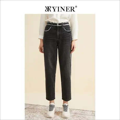 YINER音儿专柜女装2022秋季新款牛仔裤8C32320230商品大图