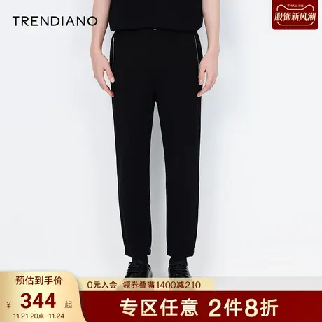 TRENDIANO潮牌新款休闲裤男士合体型工装潮流运动束脚长裤商品大图