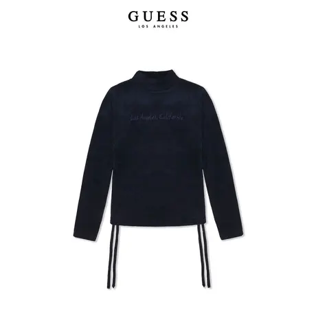 GUESS 女士抽绳设计时尚简约舒适长袖T恤-YM4K1423商品大图