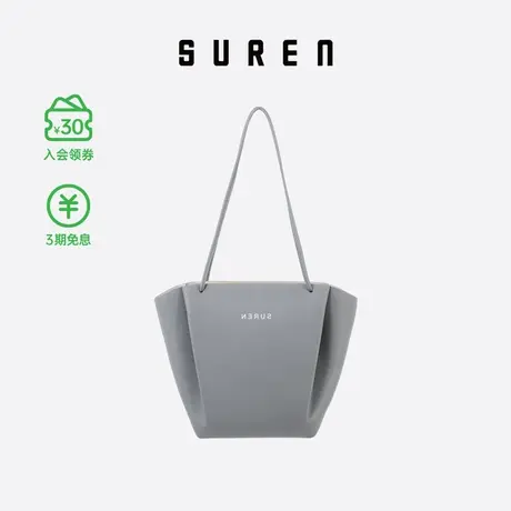 素人SUREN 原创设计小众精致女士通勤时尚真皮单肩手提包2250商品大图