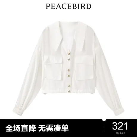 【商场同款】太平鸟女装2023年秋季新款翻领外套A1BBD3202图片