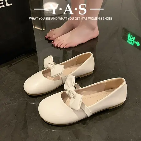 玛丽珍鞋女春夏法式晚风温柔低跟平底软底瓢鞋蝴蝶结豆豆乐福单鞋图片