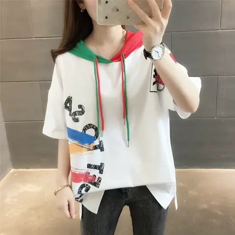 女装2023年新款秋季秋装纯棉短袖T恤宽松上衣服设计感打底衫爆款商品大图