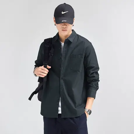 Modi Nick/摩帝尼克纯棉面料复古潮流男士衬衫休闲百搭帅气衬衣图片