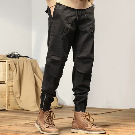 新款工装裤子男士帅气潮流百搭宽松哈伦束脚时尚休闲宽松男裤学生商品大图