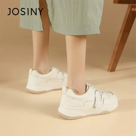 Josiny/卓诗尼板鞋2024新款春季增高防滑轻便百搭软底舒适休闲鞋商品大图