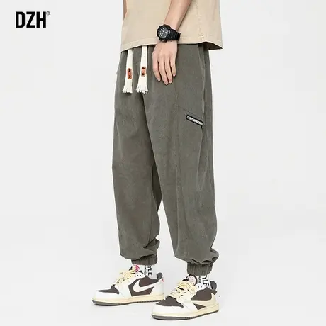 男士灯芯绒束脚裤子男秋冬新款九分裤运动裤2023年新款宽松休闲裤商品大图