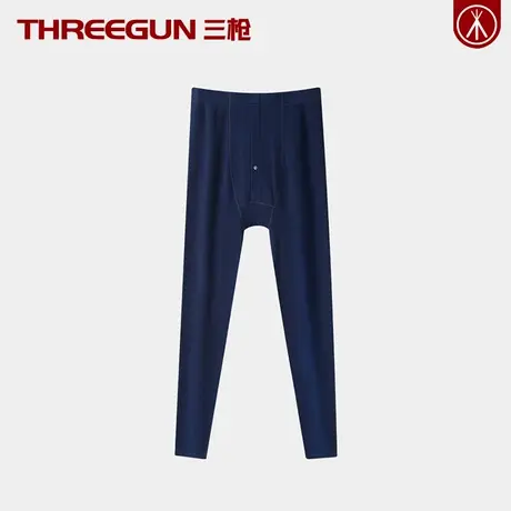 三枪男士纯棉中厚款保暖裤磨毛长绒棉秋裤单件抗菌除螨内衣线裤冬商品大图