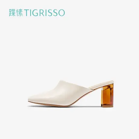 蹀愫时尚一脚蹬外穿后空女包头显高穆勒拖鞋女TA54327-10图片