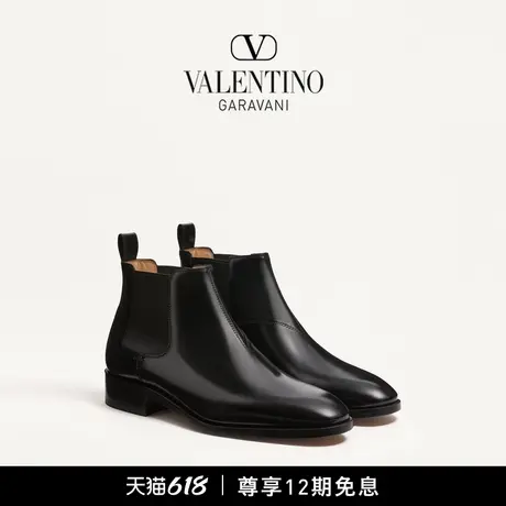 [早秋新品]华伦天奴VALENTINO男士 PAS DES DIEUX 小牛皮短靴商品大图