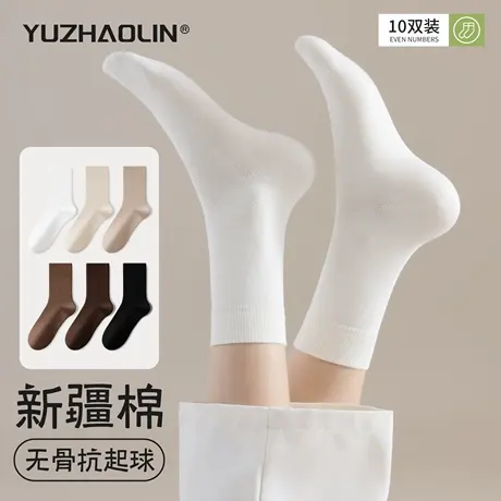 袜子女士中筒袜春秋季纯棉无骨吸汗防臭长筒袜2025新款爆款长袜女商品大图