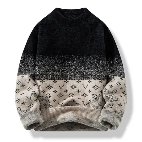 半高领毛衣男秋冬季青少年保暖水貂绒打底衫初中高中学生冬装线衣图片