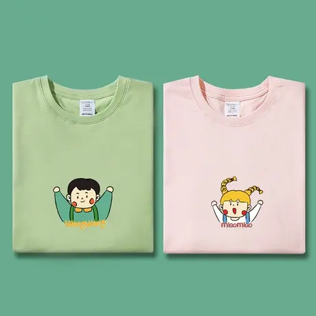 2023新款夏季港风韩国ins情侣t恤短袖男女学生宽松纯棉半袖情侣潮商品大图