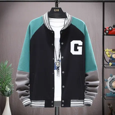 春秋季男士棒球服外套潮流韩版青少年学生帅气秋装上衣服休闲夹克商品大图
