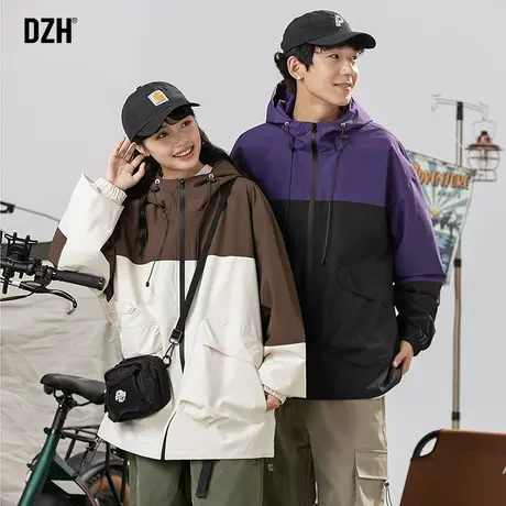 男士美式冲锋衣情侣款工装外套男春秋男装2024新款衣服秋季登山服商品大图