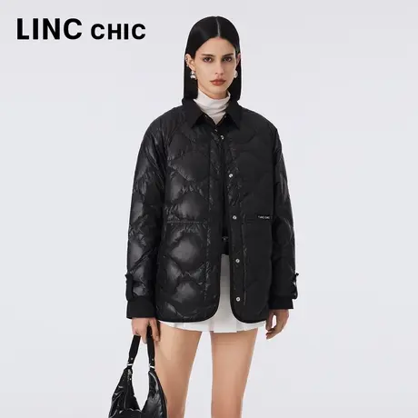 【好物体验专享】LINC金羽杰短款轻薄羽绒服女外套Y23802325G商品大图