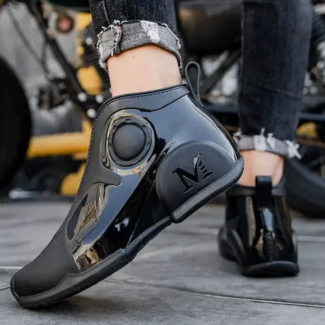 雨鞋男士夏季户外钓鱼防水防滑套鞋工作劳保橡胶水鞋短款雨靴夏天商品大图