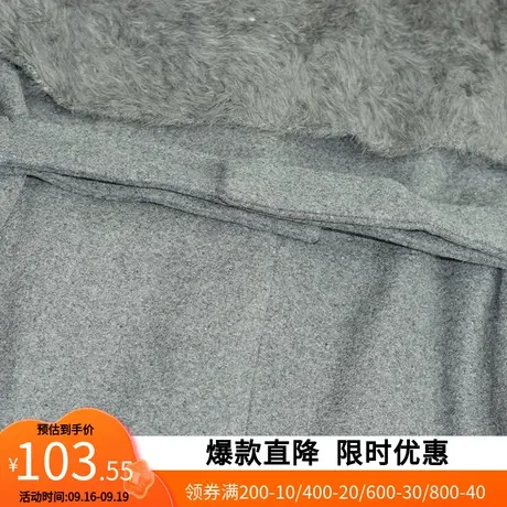 Etam/艾格2023春秋新款女士保暖大衣拼接腰带中长款E227商品大图