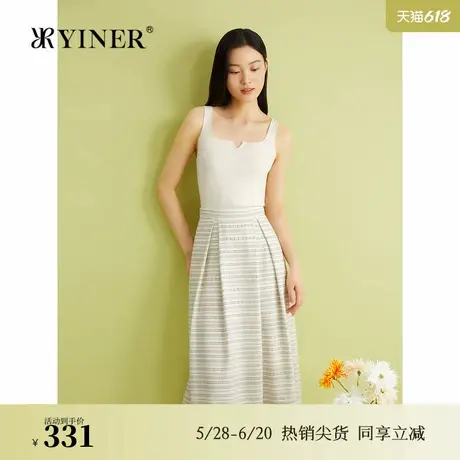 【真丝系列】YINER音儿夏季桑蚕丝方领毛针织衫背心图片