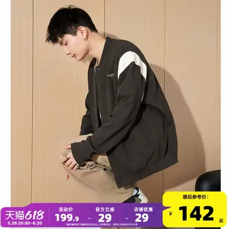 唐狮2025春季新款棒球服男外套撞色拼接短款上衣夹克美式复古男装图片