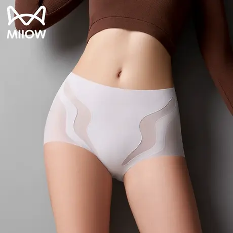 中腰收腹提臀内裤女夏天薄款塑身美体收小肚子翘臀塑形无痕安全裤商品大图