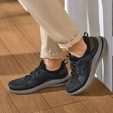 Skechers斯凯奇夏男轻质休闲鞋厚底高回弹舒适运动鞋软底舒适透气商品大图