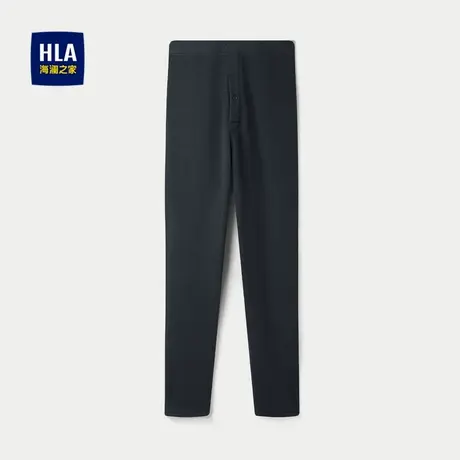 HLA/海澜之家加绒保暖秋裤舒适亲肤简约纯色休闲打底贴身裤子男商品大图