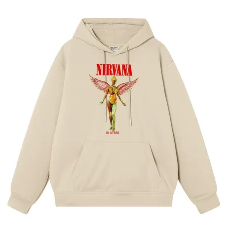 Nirvana涅盘天使摇滚乐队卫衣秋冬季男女vintage美式复古连帽衣服商品大图
