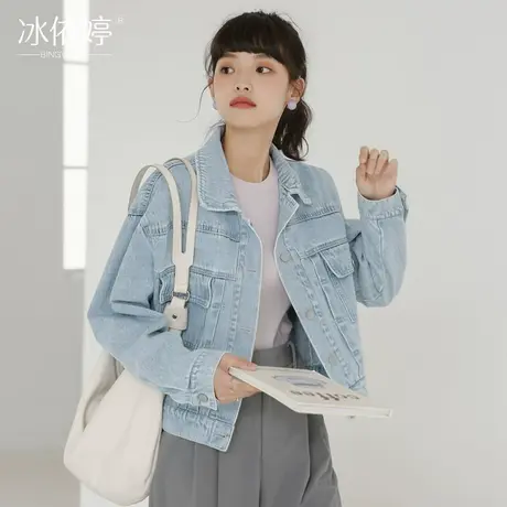 设计感短款牛仔外套女宽松春秋新款时尚小个子夹克复古网红上衣潮商品大图