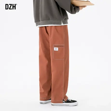 男士美式直筒裤男春夏潮牌工装宽松裤子2023年新款休闲长裤哈伦裤商品大图