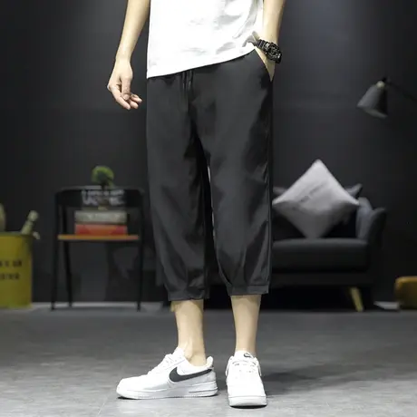 七分裤男士夏季冰丝超薄款休闲灯笼裤男生外穿潮流宽松运动短裤子图片