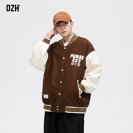 男士秋装休闲棒球服男春秋毛巾绣外套美式夹克潮牌男装2023年新款商品大图
