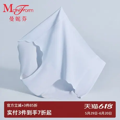 曼妮芬舒适包臀女士低角内裤三角裤纯棉底裆抗菌性感底裤短裤内裤商品大图