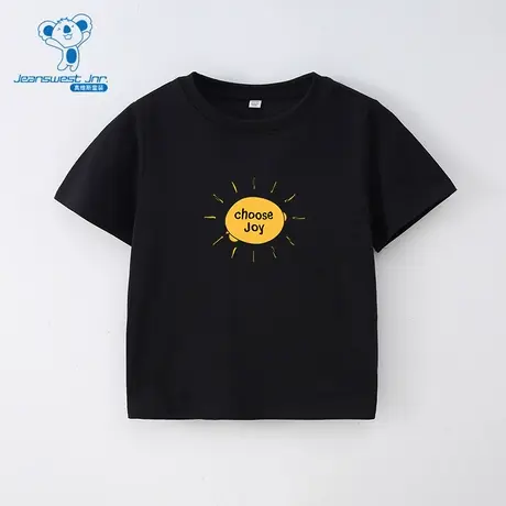 GD真维斯童装2025夏季新款 多色可选男童纯棉圆领短袖T恤上衣图片