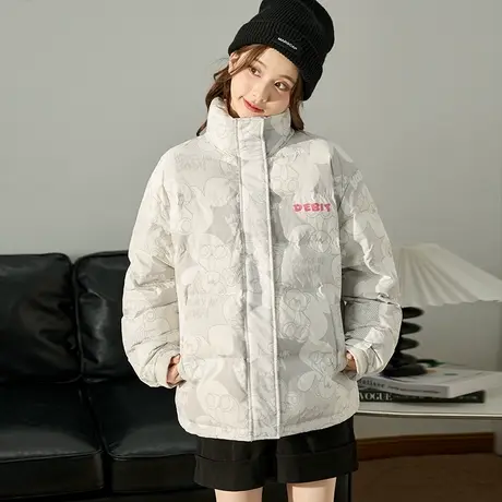 唐狮保暖羽绒服女新款冬装鸭绒外套时尚百搭超好看面包服加厚商品大图