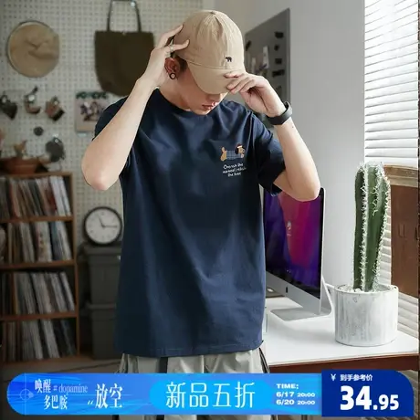 6.17/20点 上新唐狮2025夏季新款短袖t恤男潮牌休闲半袖宽松圆领t商品大图