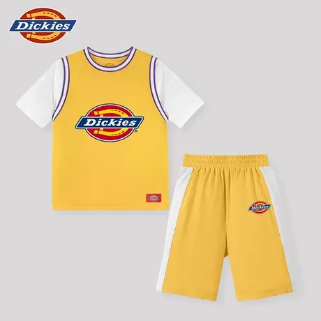 Dickies童装男童套装夏季男孩凉感速干运动体恤儿童美式篮球服潮A商品大图