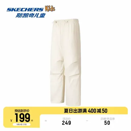 Skechers斯凯奇闪穿裤女款宽松阔腿运动长裤轻盈梭织面料吸湿速干商品大图