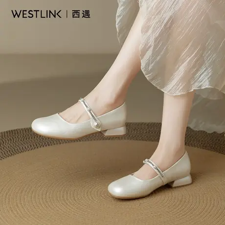 西遇法式绝美玛丽珍鞋女2025秋季新款圆头低跟小皮鞋气质单鞋女A图片