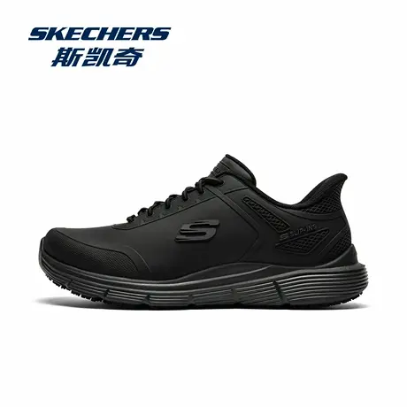 Skechers/斯凯奇男鞋2025秋季新品皮面休闲鞋商务皮鞋黑色运动鞋商品大图