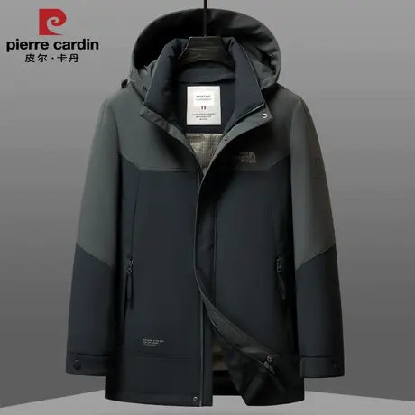 皮尔卡丹冬季加厚羽绒服男2025新款加大码中长款外套商品大图
