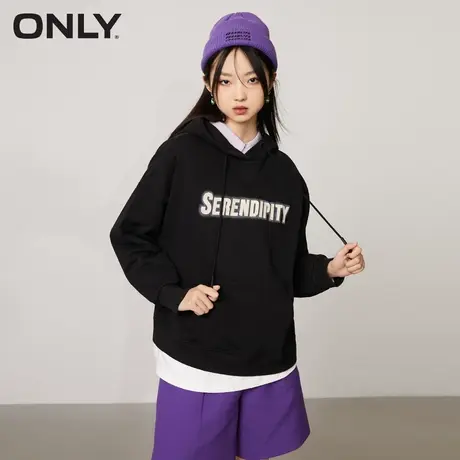 ONLY奥莱夏季时尚休闲百搭字母印花连帽卫衣女商品大图