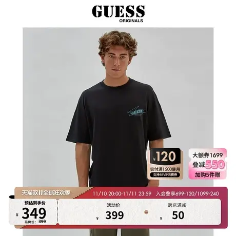 GUESSOriginals23年新款冬男士创意设计纯色短袖T恤-M4RI46K9XF1商品大图