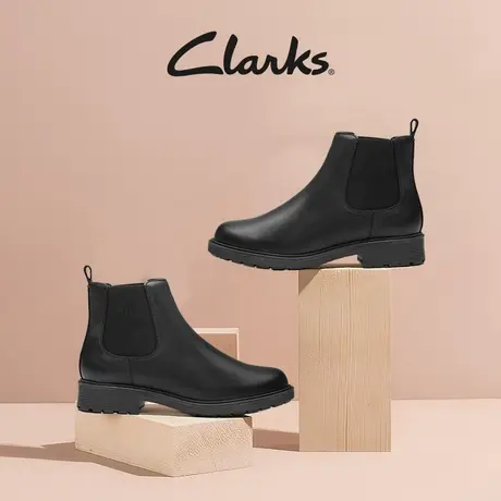 Clarks其乐女鞋冬季切尔西靴时尚简约复古及踝靴短靴女商品大图
