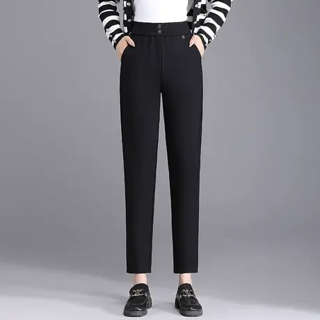黑色哈伦裤女2023年秋季新款小个子通勤百搭九分裤高腰显瘦休闲裤商品大图