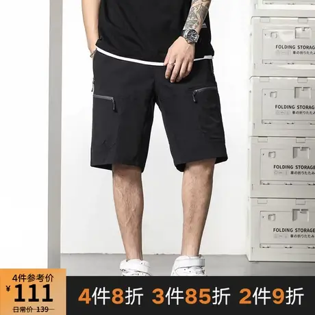 GxxH大码男装夏男士加肥加大宽松速干户外薄款冰丝透气工装五分裤图片