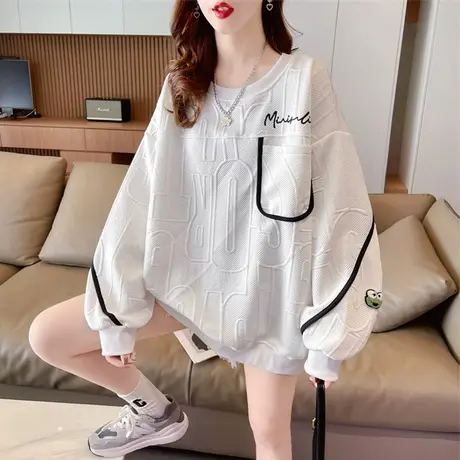 早春装设计感小众卫衣女春秋季韩版宽松学生百搭薄款口袋上衣外套商品大图