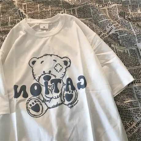 chic夏季韩版新款短袖宽松大码t恤女网红时尚款宽松上衣ins潮女装商品大图