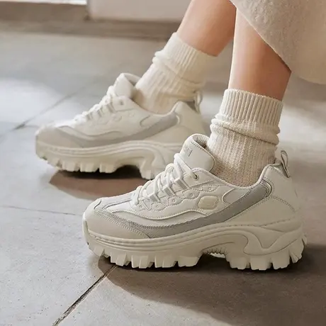 Skechers斯凯奇蜜糕鞋夏季女灯芯绒老爹鞋厚底增高休闲鞋时尚百搭商品大图